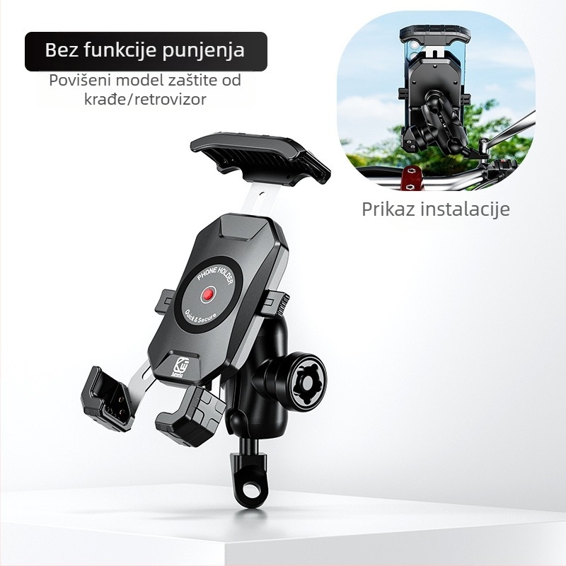 Kewig Bežični nosač za telefon za motocikl i električni bicikl s navigacijom – aluminijsko tijelo