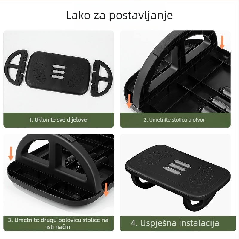 Uredska potpora za stopala, plast, moderan minimalistički stil, model TX00458, višestruke namjene, pogodno za djecu i odrasle