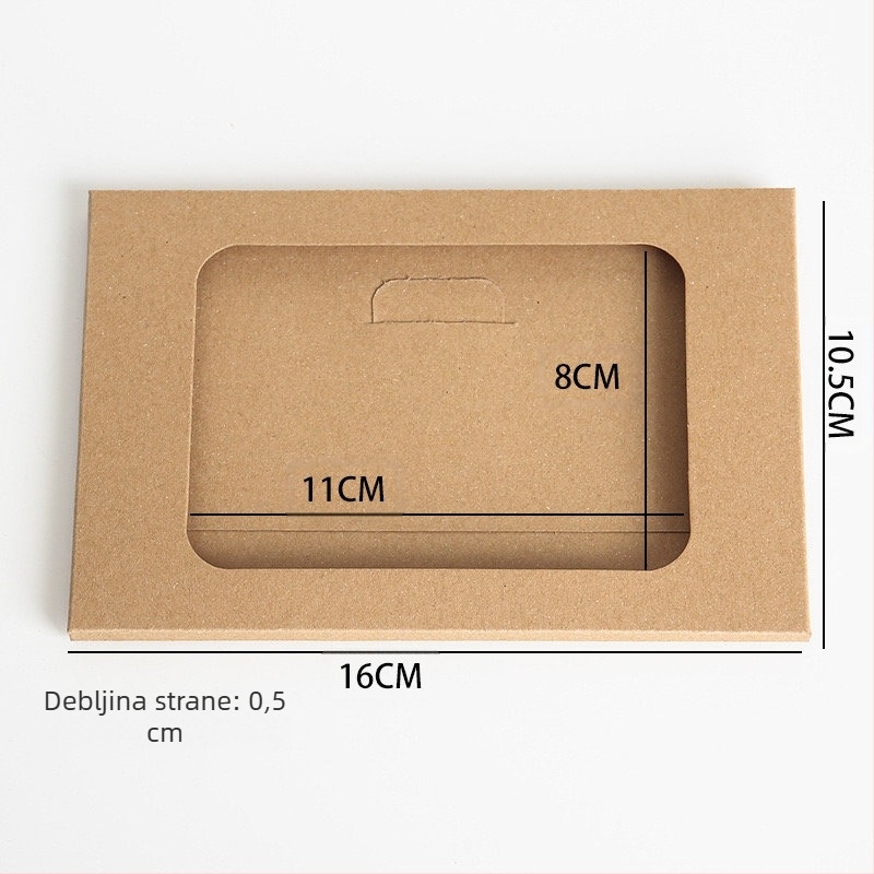 Kutija od kraft papira u stilu kuverte za kartice i čestitke, ambalaža za poklone, pogodna za useljenje i Božić