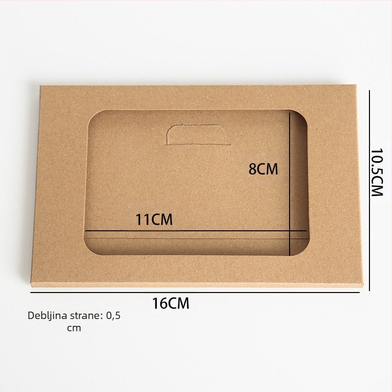 Kutija od kraft papira u stilu kuverte za kartice i čestitke, ambalaža za poklone, pogodna za useljenje i Božić
