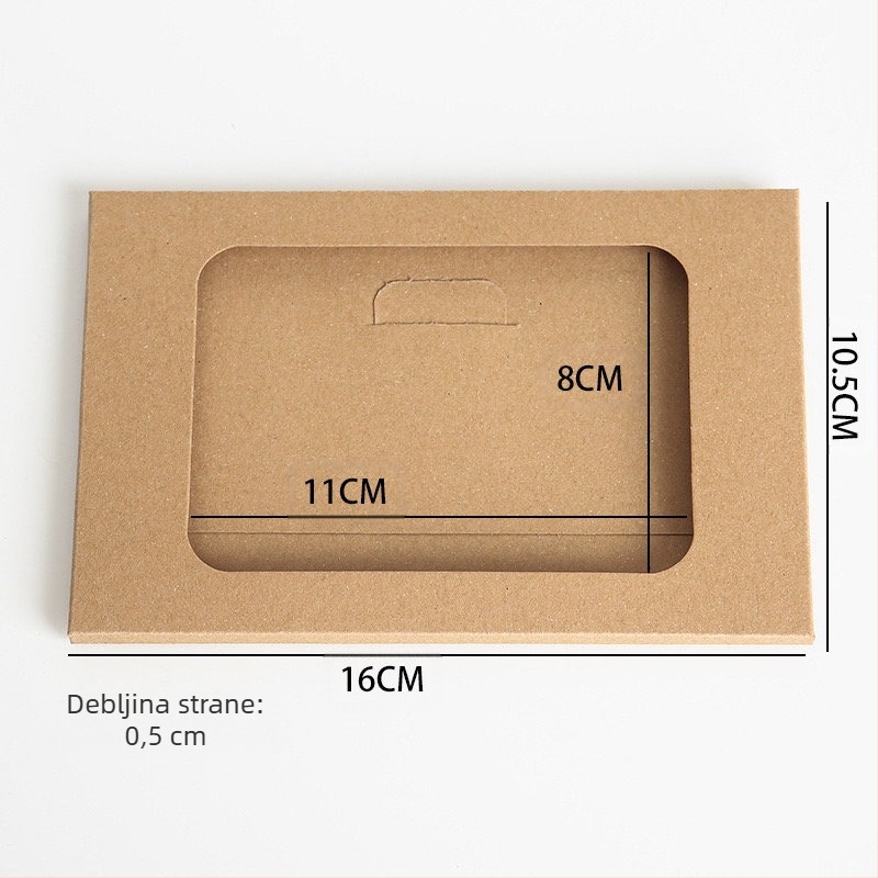 Kutija od kraft papira u stilu kuverte za kartice i čestitke, ambalaža za poklone, pogodna za useljenje i Božić