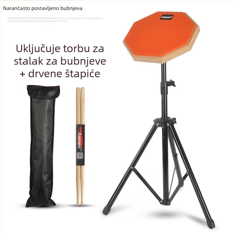 8-inčni set za vježbanje bubanj padova za početnike s čvrstim nosačem (Kategorija proizvoda: Druge; Materijal: Druge; Model: Druge; Pakiranje: Druge; Podrijetlo: Druge)
