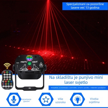 Mini lasersko svjetlo MN-R60 LED+laser 5V IP20 Unutarnja upotreba