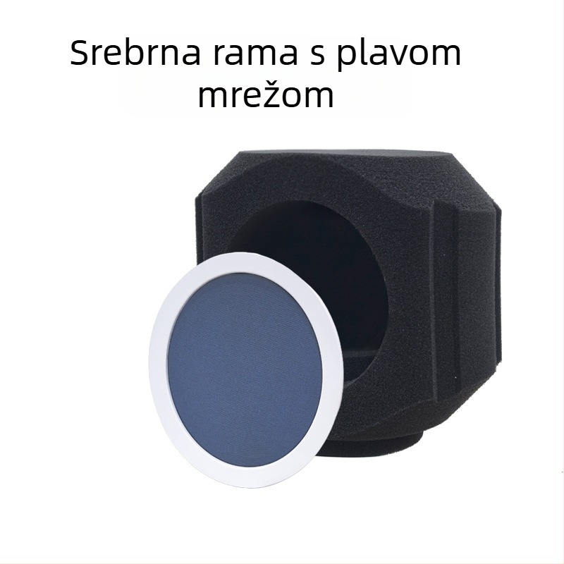 Kondenzatorski mikrofon s vjetrobranom i zvučnom izolacijom za kućno snimanje i uživo prijenos — kardioidni uzorak, 100 Hz–20 kHz, SNR ≥95 dB, Bluetooth 2.1