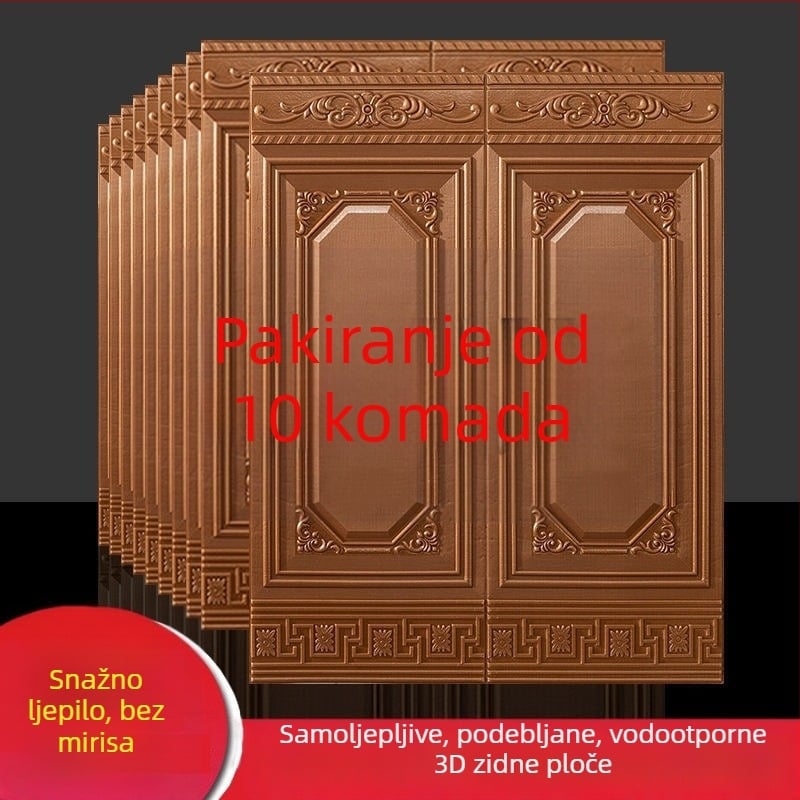 Debljih vodootpornih zidnih ploča sa samoljepljivom 3D dekoracijom, otpornost na udarce, za dnevni boravak, trgovinu, restoran i hodnik