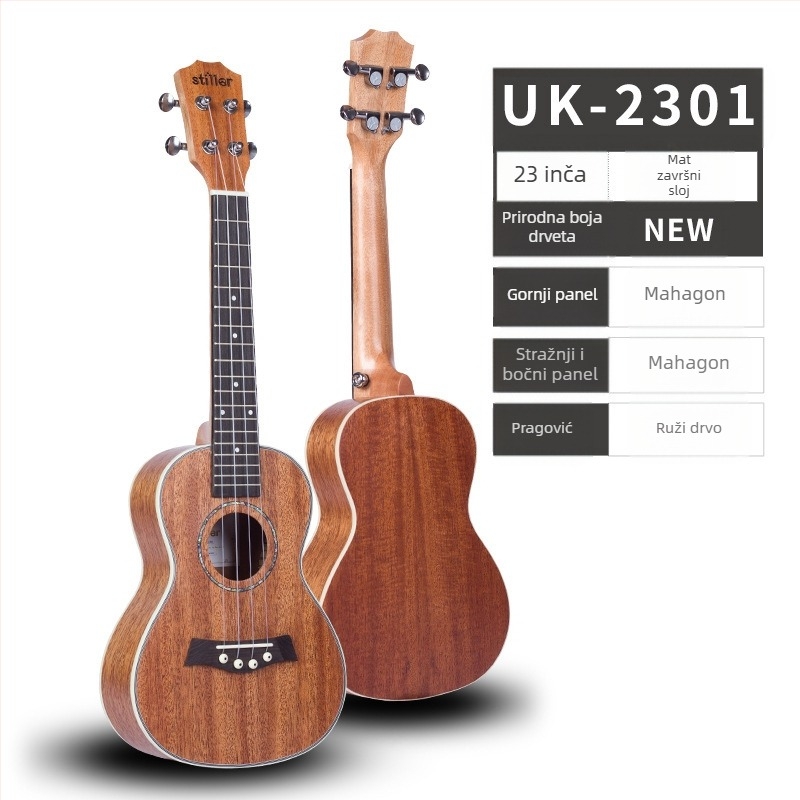Ukulele Stiller 2301, podrijetlo Guizhou, Kina; pakiranje: pojedinačno zapakirano u kartone; pogodno za glazbene instrumente