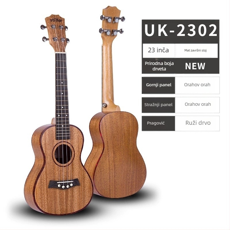Ukulele Stiller 2301, podrijetlo Guizhou, Kina; pakiranje: pojedinačno zapakirano u kartone; pogodno za glazbene instrumente