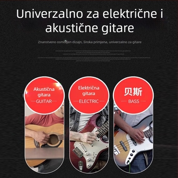 Gitarski remen s izvezom u etničkom stilu, pamukasti platno, univerzalna prilagodba za gitaru i bas