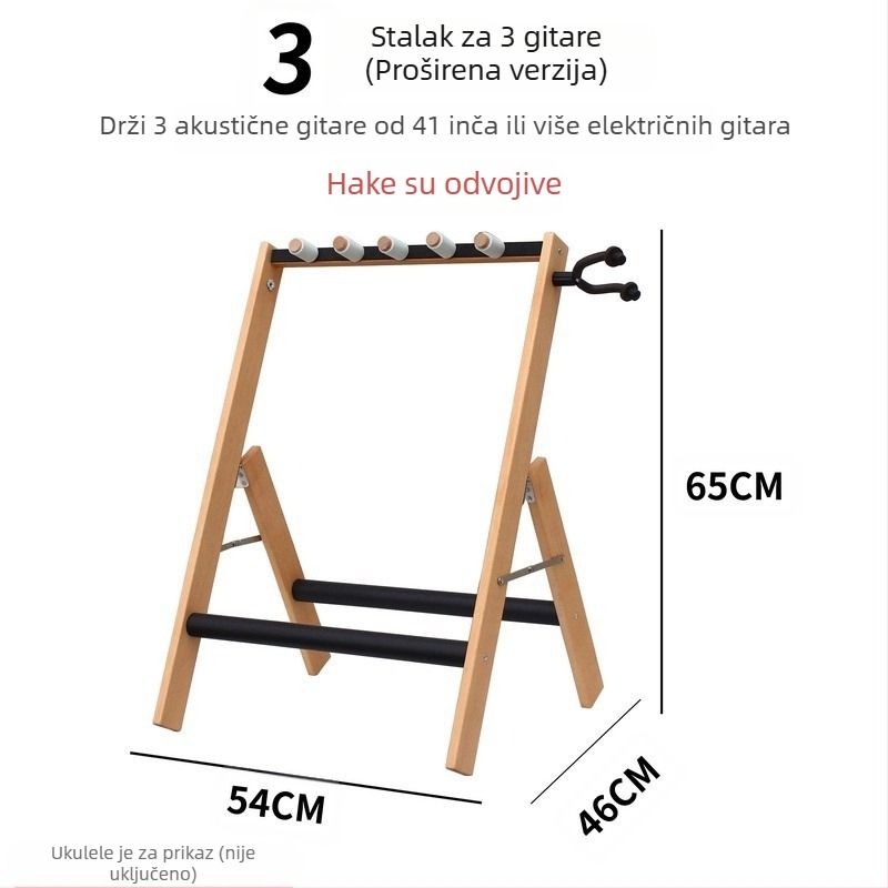 PURM Stativ za gitare — višegrupni, višehlavni, uspravni stalak s više redova i pozicija za akustične, električne i bas gitare