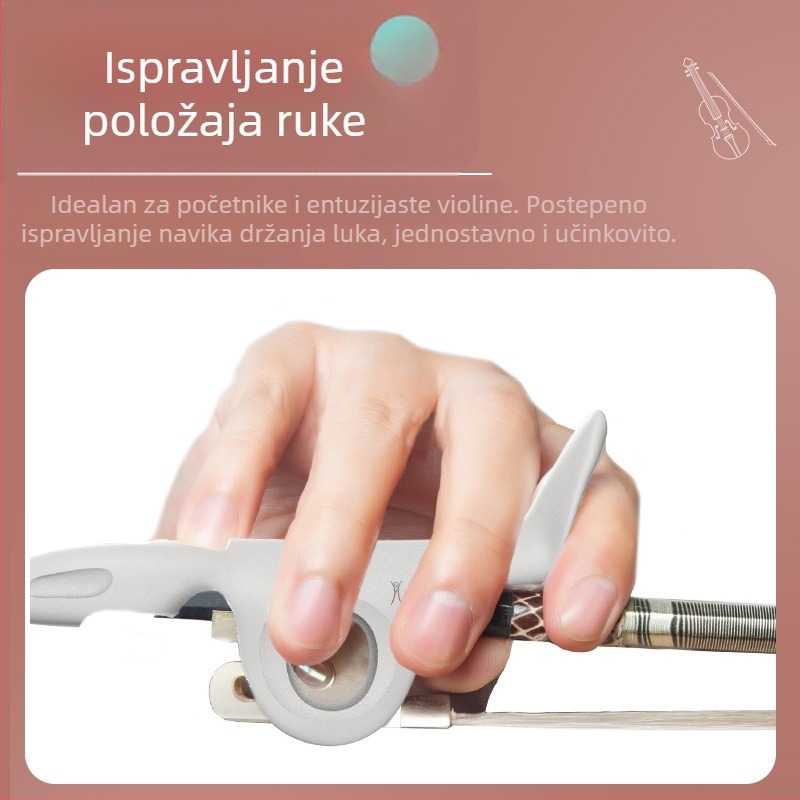 Ortotni držač luka za violinu – silikon, za početnike i djecu, lijeva i desna ruka, DBAO