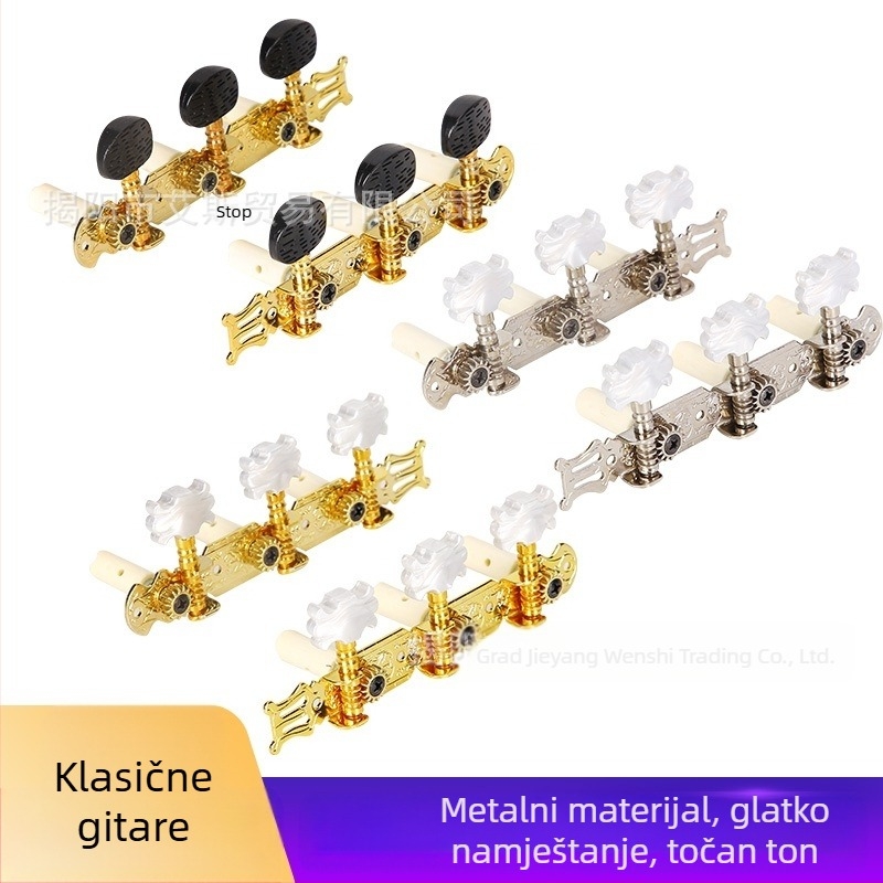 Gumbi za podešavanje klasične gitare — metal + plastika, marka Xirte, model Open tuning knobs