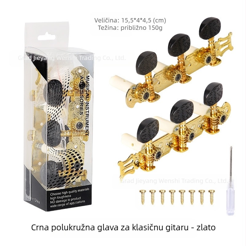 Gumbi za podešavanje klasične gitare — metal + plastika, marka Xirte, model Open tuning knobs