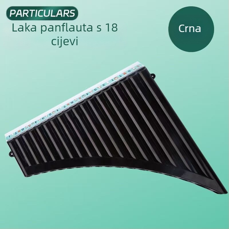 Plastična panflauta, 16/18 cijevi, C-dur, za početnike, uz torbu