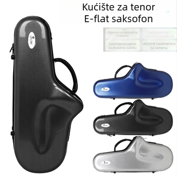 ND260 kutija za saxofon za pohranu – konstrukcija od staklo-čelik; uključuje poklopac, torbu i navlaku.