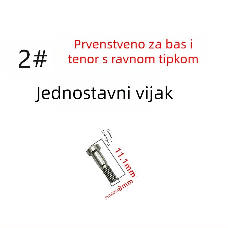 Aksesoar za glazbeni instrument s fiksnim vijcima, univerzalnim zglobom i kugličnim zglobom