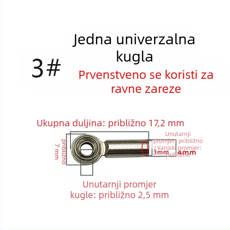 Aksesoar za glazbeni instrument s fiksnim vijcima, univerzalnim zglobom i kugličnim zglobom