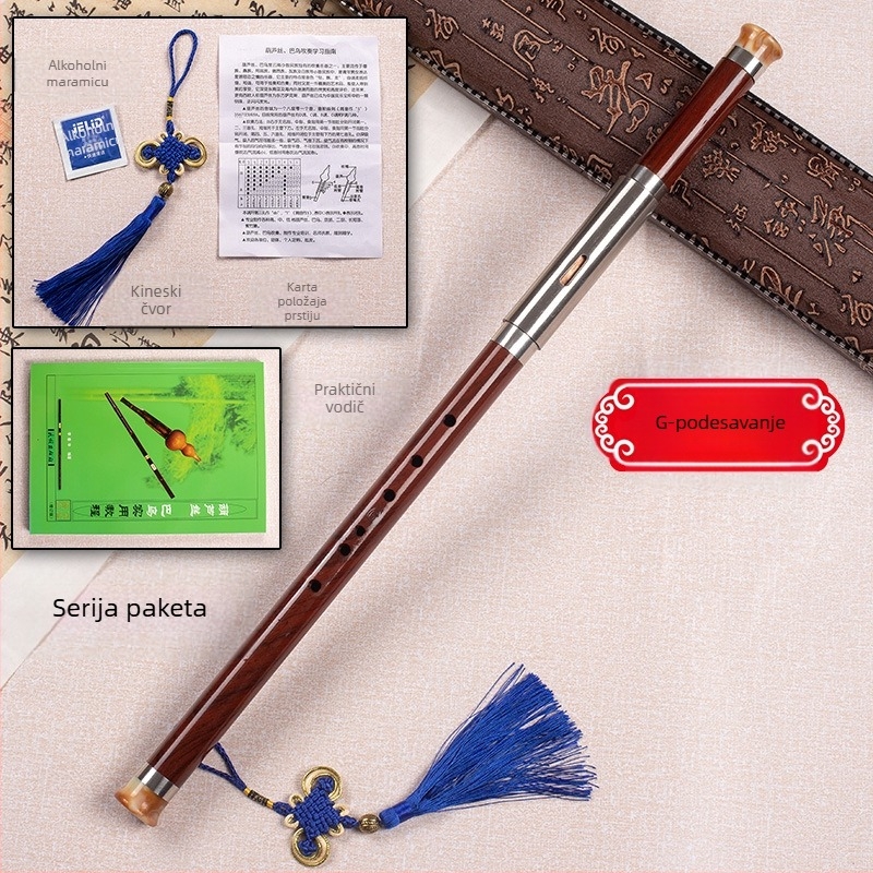 Bawu od smole s imitacijom mahagonija križno duvani glazbeni instrument s točnom intonacijom; otporan na padove plijesan i pucanje; tonovi G i F