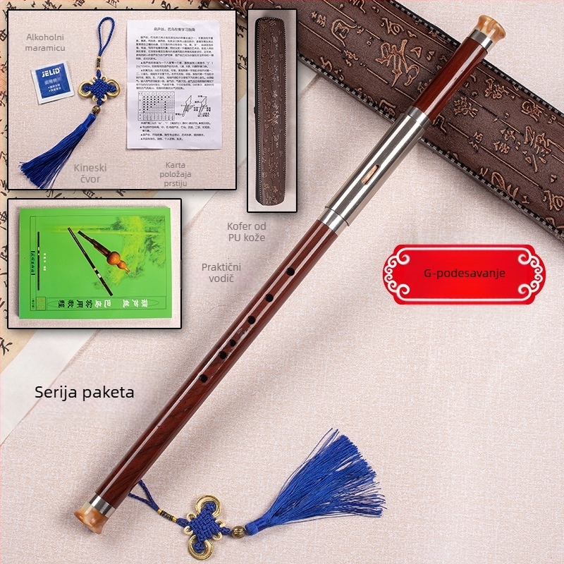 Bawu od smole s imitacijom mahagonija križno duvani glazbeni instrument s točnom intonacijom; otporan na padove plijesan i pucanje; tonovi G i F