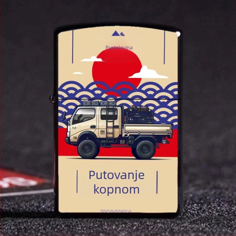 Kerozinska zapaljka za kampiranje na otvorenom, otporna na vjetar, metalno tijelo, s spremnikom za gorivo