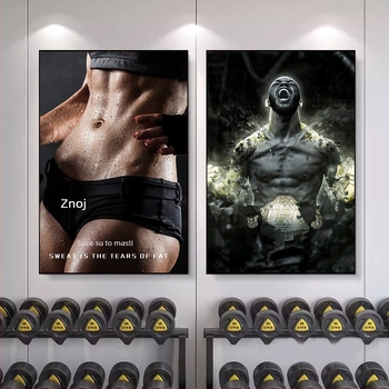 Moderna minimalistična zidna slika za fitness prostor, prostor za jogu i studio oblikovanja tijela