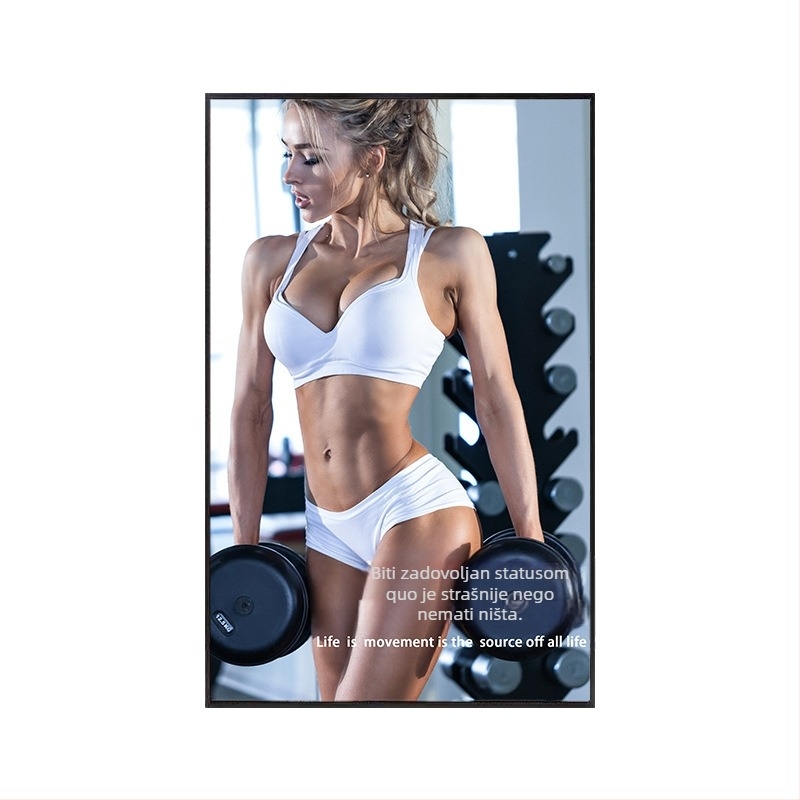 Moderna minimalistična zidna slika za fitness prostor, prostor za jogu i studio oblikovanja tijela