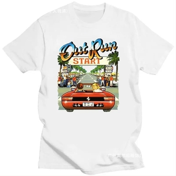Muška majica T‑shirt 90s Vintage Out Run s printom, pamuk 90–95%, okrugli izrez, kratki rukavi, ležernog kroja