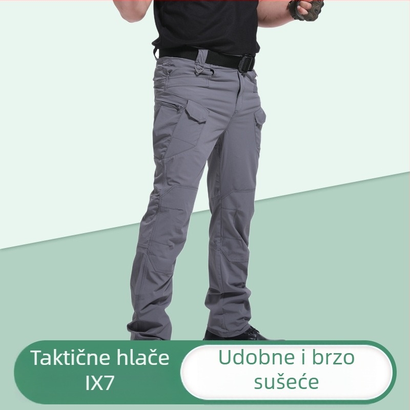 IX7 lagane brzo-sušeće taktičke hlače za muškarce, materijal: 90% najlon, 10% elastan, pogodne za trčanje i vožnju biciklom, sezone: ljeto, proljeće, jesen