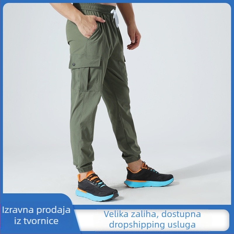 Unisex radne hlače za sve sezone – najlon/elastan 90/10, opušten kroj ravnog kroja, odvlačenje vlage, srednji pojas, sportske hlače