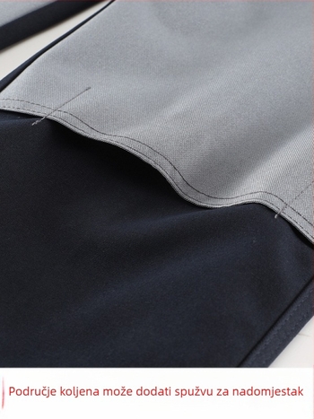 Radne hlače od platna s više džepova, otporne na habanje, otpornost na gužvanje, odvode vlagu, pamukova smjesa