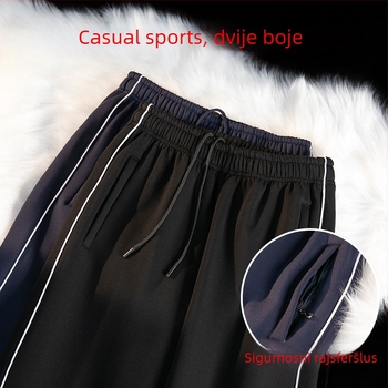 Sportske hlače za tinejdžere - širok kroj, srednja visina struka s pojasom, Arctic velvet fleece, antibakterijski, bez glačanja