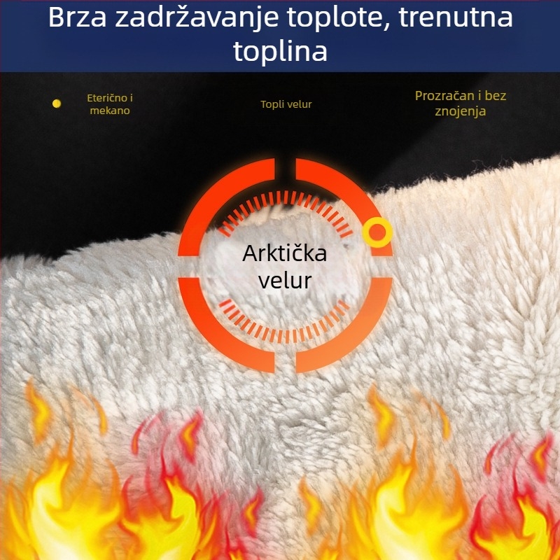 Sportske hlače za tinejdžere - širok kroj, srednja visina struka s pojasom, Arctic velvet fleece, antibakterijski, bez glačanja