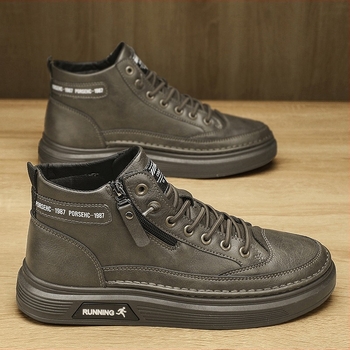 Muške kožne papuče s elastikom, lagane, britanski stil, vamp od PU kože, potplat PVC