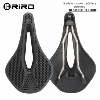 Sjedalo za bicikl RIRO, model RIRO; materijal: EPU najlonska vlakna s čeličnim lukom; pogodno za planinske bicikle.