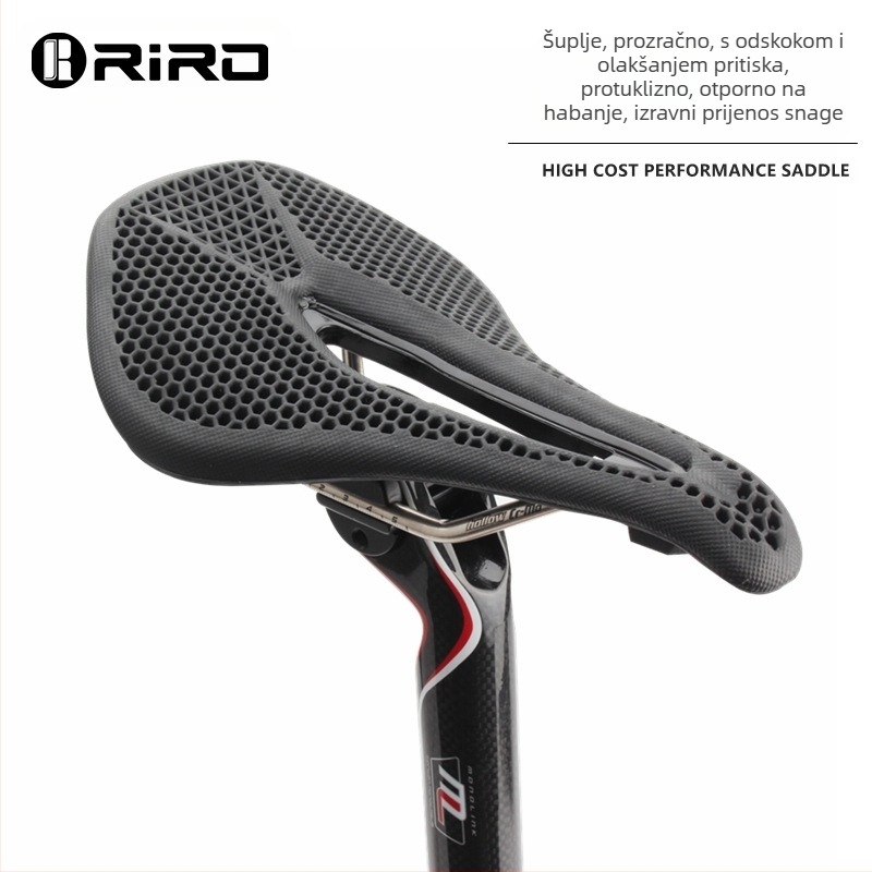 Sjedalo za bicikl RIRO, model RIRO; materijal: EPU najlonska vlakna s čeličnim lukom; pogodno za planinske bicikle.