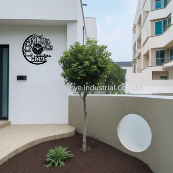 Zidni sat - Kućna tema, dekor kafića za kuhinju, ured i dnevnu sobu - Kvarcni mehanizam, Napajanje baterijom, Kućište od plastike, Ciferblat laminiran papir, Ogledalo od plastike