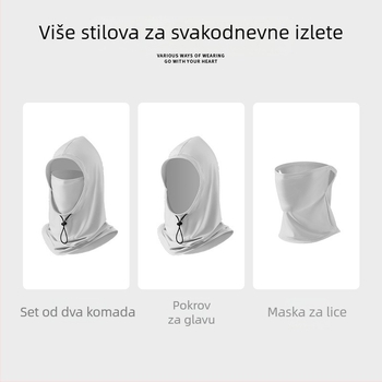 Unisex najlon maska s kapuljačom za zaštitu od sunca, proljeće-ljeto