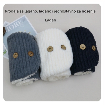 Zimski šal od umjetnog krzna zeca, warp-knit, održava toplinu, originalni dizajn