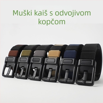 Muški dvostruki taktički pojas s kopčom na iglu, najlonski pojas, spona od legure, ljeto 2024
