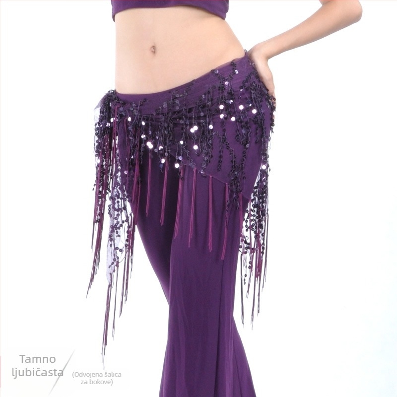 Odjeća Belly dance s resama i šljokicama, mrežasti najlon 100%, podstava: najlon 100%, unisex odrasli