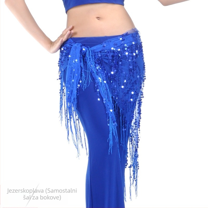 Odjeća Belly dance s resama i šljokicama, mrežasti najlon 100%, podstava: najlon 100%, unisex odrasli