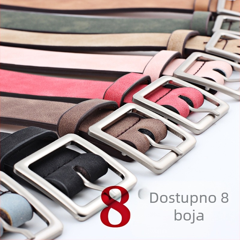 Ženski kaiš od PU kože s kvadratnom kopčom, mat tekstura, širina 2-4 cm, minimalistički univerzalni stil, korejske inspiracije, Yingfina, normalna veličina, individualno pakirano