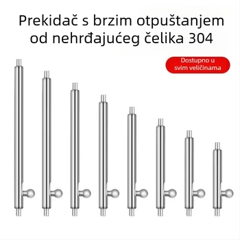 Pružinski pin za remen sata — nehrđajući čelik, okrugli profil, brzo otpuštanje