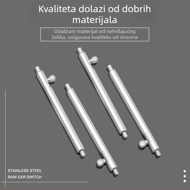 Pružinski pin za remen sata — nehrđajući čelik, okrugli profil, brzo otpuštanje