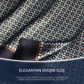 Muški šal od mulberry svile, dug, ravna tkanina, moderan gradski stil, proljeće 2025