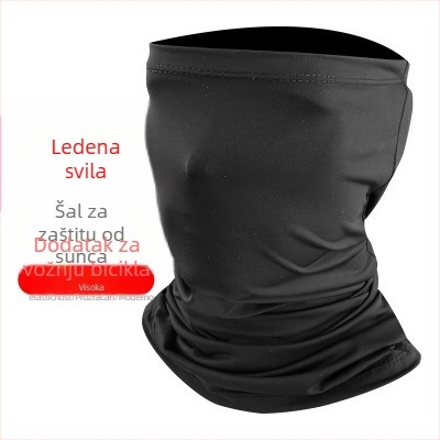Šal od ledenog satena za glavu s UV zaštitom, kapula s ušima i maskom za vožnju biciklom – Unisex, WOTI