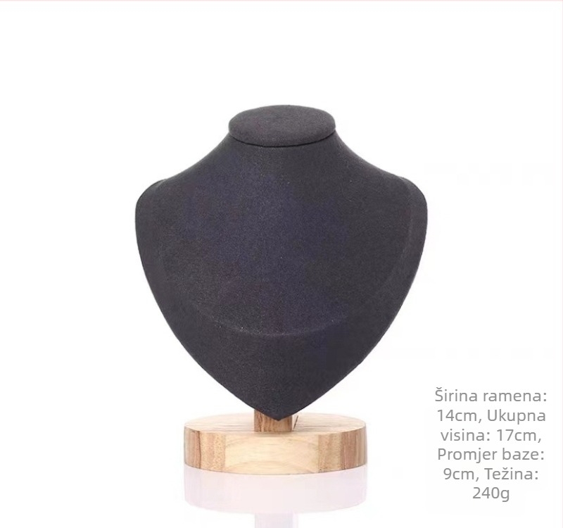 Stalak za izlaganje ogrlica - monolitni model, masivno drvo, uspravni prikaz, marka Year of Prayer