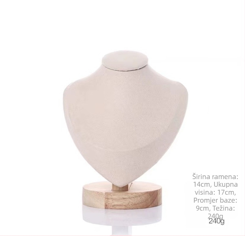 Stalak za izlaganje ogrlica - monolitni model, masivno drvo, uspravni prikaz, marka Year of Prayer