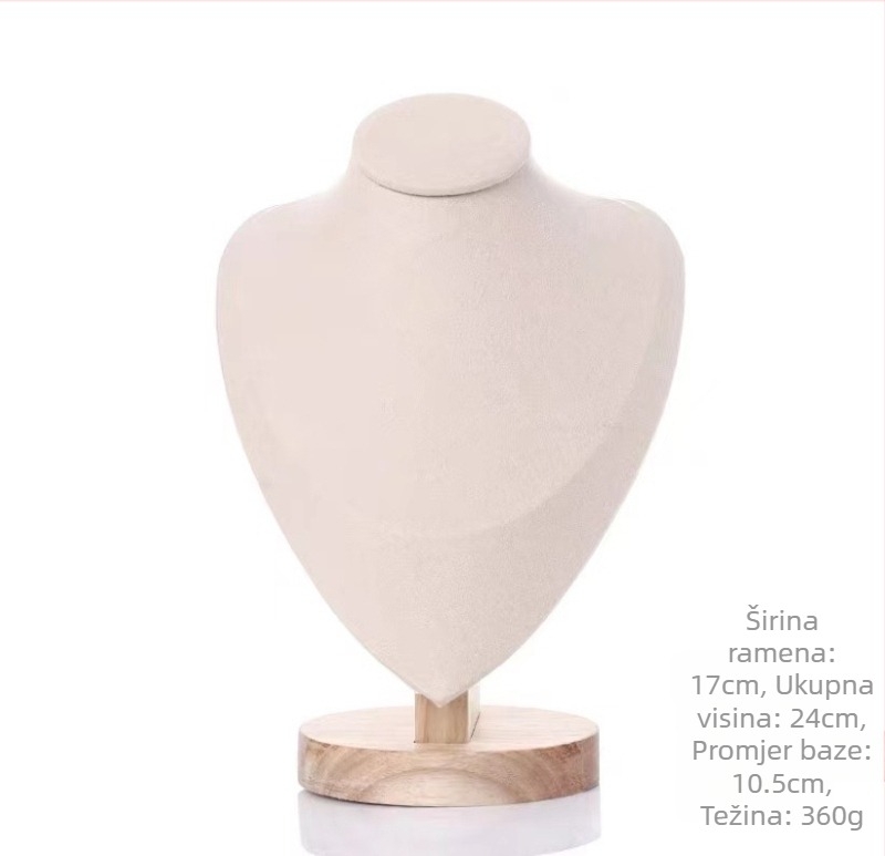 Stalak za izlaganje ogrlica - monolitni model, masivno drvo, uspravni prikaz, marka Year of Prayer