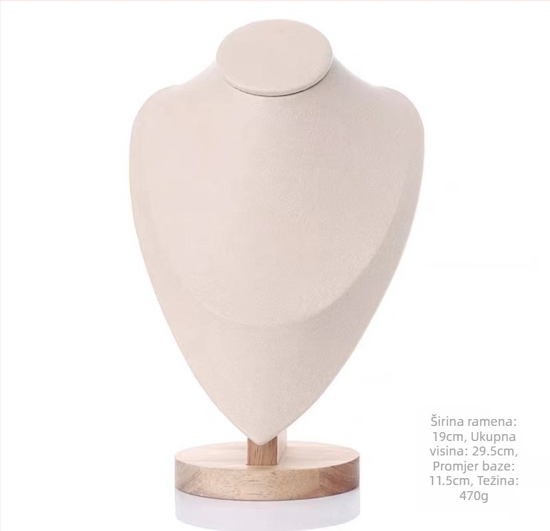 Stalak za izlaganje ogrlica - monolitni model, masivno drvo, uspravni prikaz, marka Year of Prayer