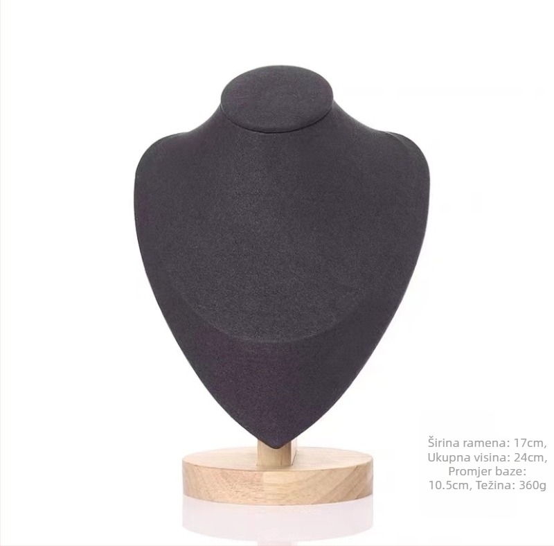 Stalak za izlaganje ogrlica - monolitni model, masivno drvo, uspravni prikaz, marka Year of Prayer